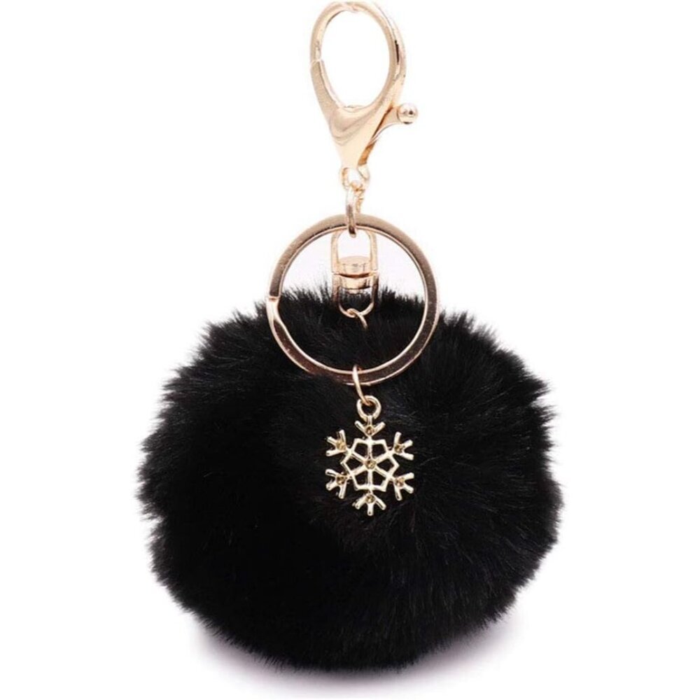 Pom Pom Keychain Artificial Fur Ball Keychain Fluffy Accessories Car Bag Charm